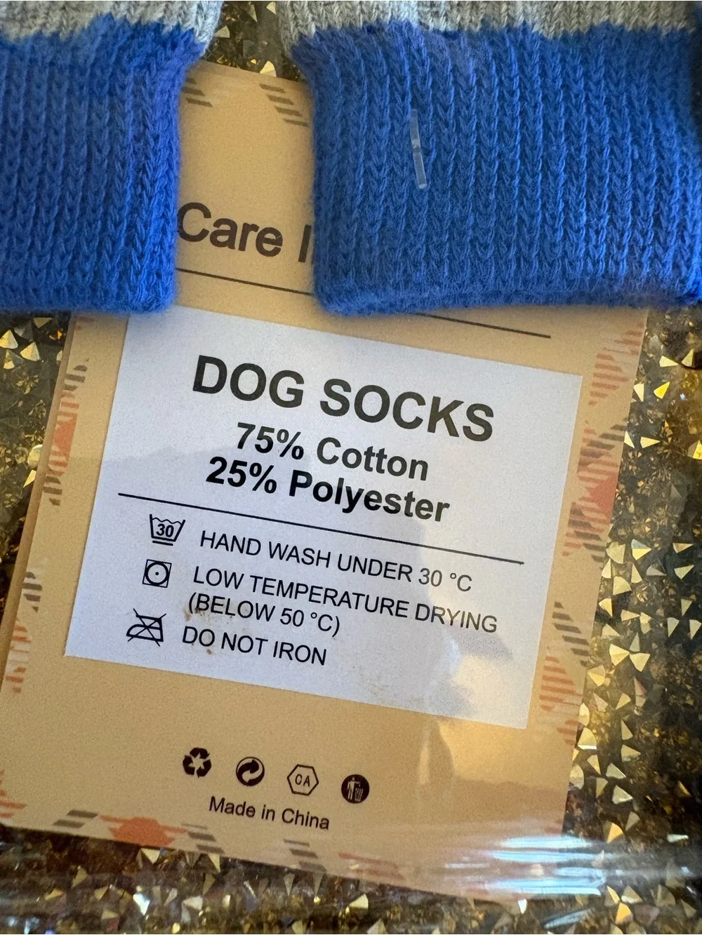 Beauty zoo NWT Gray & Blue Non-Slip Dog Socks – 4 Pack. Size S/M